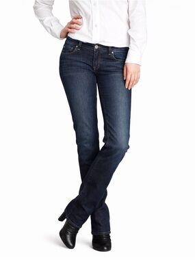 Paige Melrose Dark Blue Straight Leg Jeans Women’s 28 Long Inseam